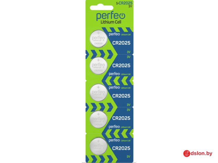 Эл.питания Perfeo CR2025  Lithium Cell (5 шт на блистере)